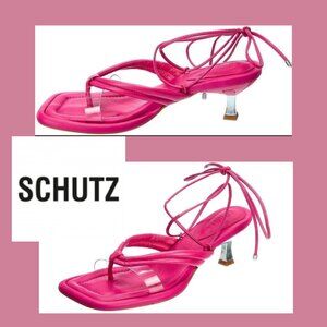 Schutz S-Meghan Hot Pink Strappy Sandal NIB Sz 6M